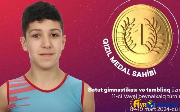 Azərbaycan gimnastı Polşada qızıl medal qazanıb