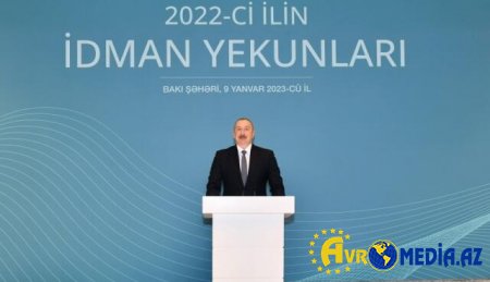 Prezident ilin idman yekunlarına həsr olunmuş mərasimdə iştirak edib