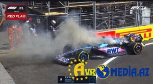 "Formula 1": Fransalı pilotun avtomobili yandı