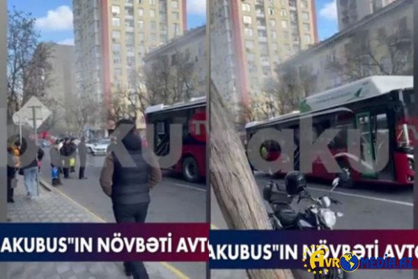 Bakıda marşrut avtobusu yandı - RƏSMİ AÇIQLAMA