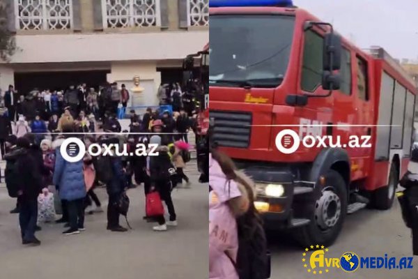 Məktəbdə təhlükəli anlar: Şagirdlər təxliyə edildi