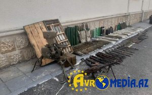 Xankəndidə silah sursat aşkarlandı