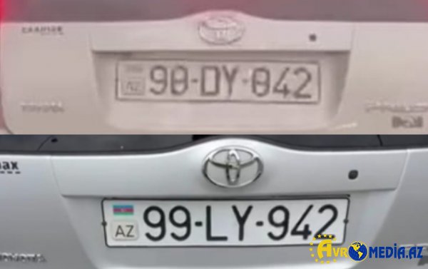 Maşınının nömrəsini dəyişən sürücü həbs edildi