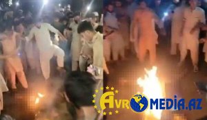 Pakistanda Quranı təhqir edən kişi diri-diri yandırıldı