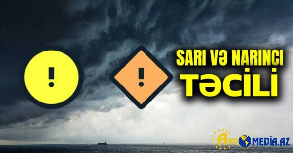 Küləkli hava ilə bağlı sarı və narıncı xəbərdarlıq