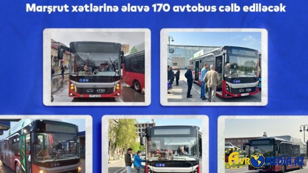 Marşrut xətlərinə əlavə 170 avtobus cəlb ediləcək