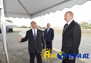 Prezident Xocalı-Xankəndi yolunda aparılan işlərlə tanış oldu