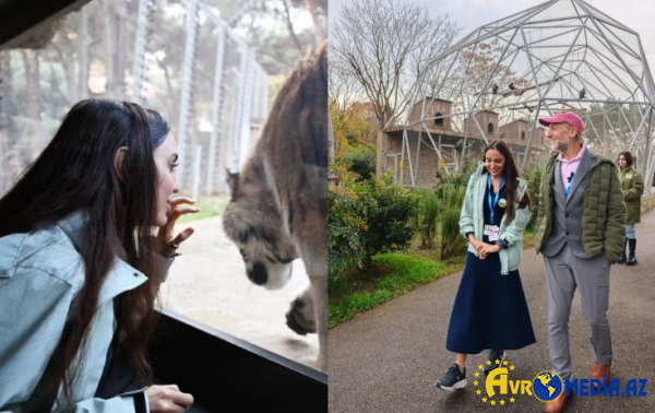 Leyla Əliyeva Bakı zooparkında - Fotolar