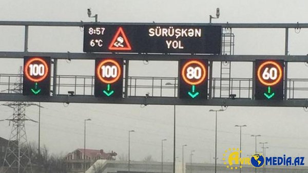 Bu yolda sürət həddi endirildi