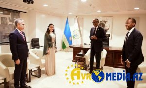 Leyla Əliyeva Ruanda prezidenti ilə görüşdü