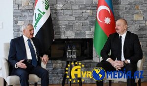 İlham Əliyev Davosda İraq prezidenti ilə görüşdü