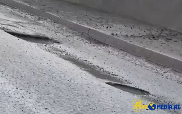 Qar yağdı, Zabrat yolu bu vəziyyətə düşdü - Video