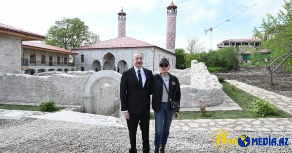 Prezident və xanımı Şuşada