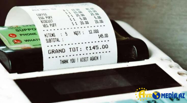 Market çeklərinə bu müddətdən artıq toxunmayın