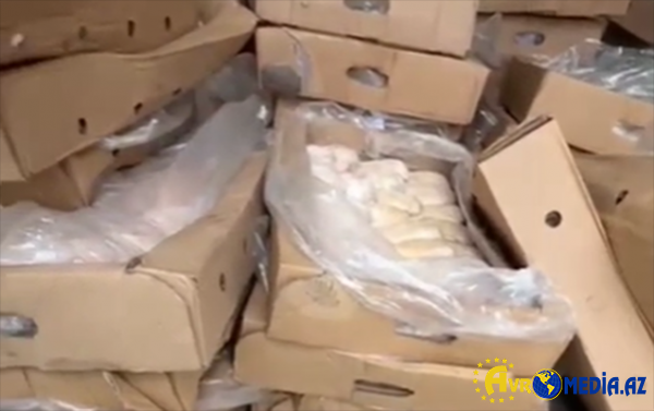 600 kq yararsız toyuq əti aşkarlandı - Video