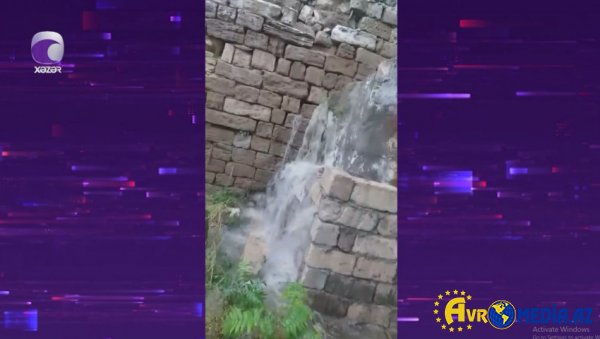 Sabunçuda kanalizasiya suyu “mini şəlalə” kimi axır VİDEO