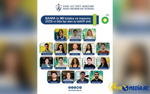 BANM-in 30 tələbə və məzunu ötən il bp-dən iş təklifi alıb