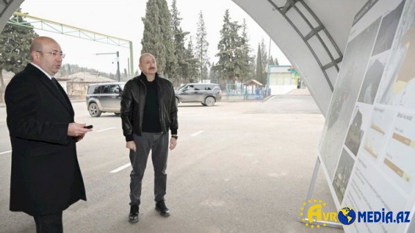 Prezident İlham Əliyev Ağdərə şəhərinin Baş planı ilə tanış oldu