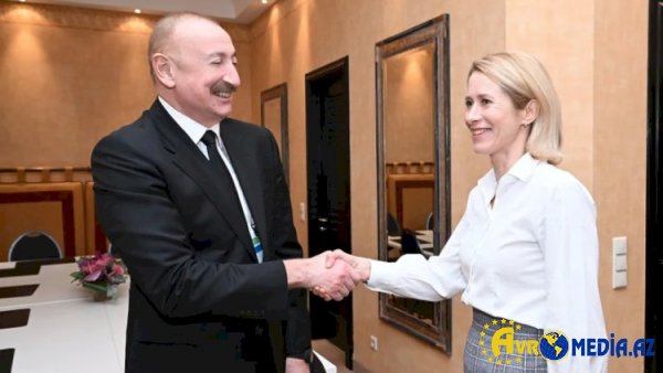 İlham Əliyev Münxendə Kaya Kallas ilə görüşdü