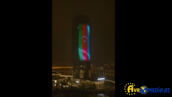 Belqradda Azərbaycan və Serbiya bayraqları işıqlandırılıb