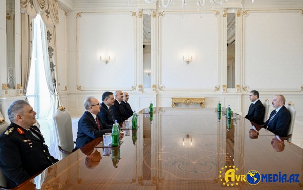Türkiyənin daxili işlər naziri İlham Əliyevin qəbulunda