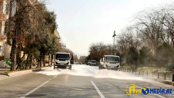Bu gün Bakıda 550 küçə yuyuldu.
