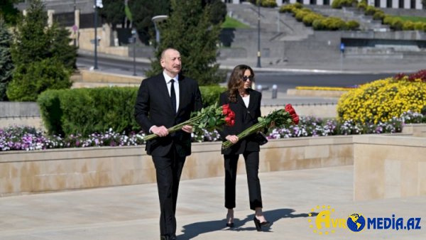 Prezident və xanımı 9 May Günü.