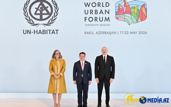Prezident WUF13-ün açılış mərasimində iştirak edir
