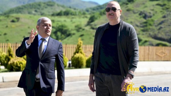 İlham Əliyev Şuşanın Böyük Qaladərəsi kəndində.