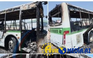 Naxçıvanda avtobus YANDI